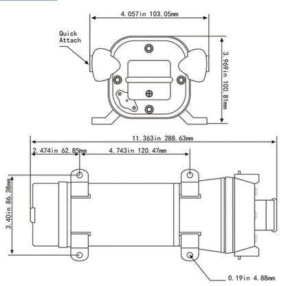 High Pressure Water Pump 45PSI for Camping Caravan Garden Caravan Boat Marine
