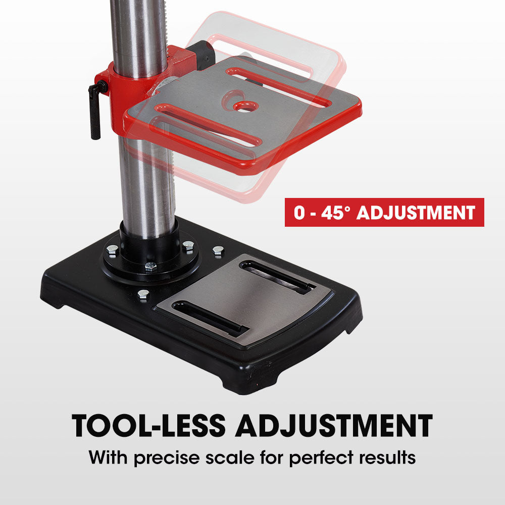 Baumr-AG DP15 600W 10" Pedestal Bench Drill Press, 12 Speeds, 16mm Chuck (DP15 II)