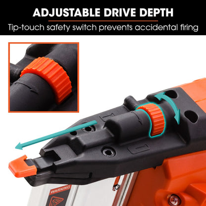 UNIMAC CLS400 20-50mm 16ga Finishing Nail Gun, Cordless 20V Lithium Nailer Kit