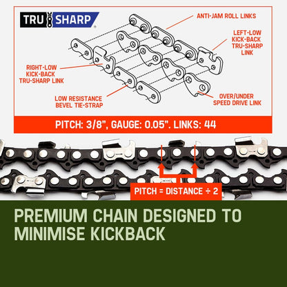 BAUMR-AG 65cc 7in1 Long Reach Garden Multi-tool, Pole Saw, Hedge & Line Trimmer, Brush Cutter, 12" Tree Trimming Pruning Chainsaw Bar, 2 Extension Shafts