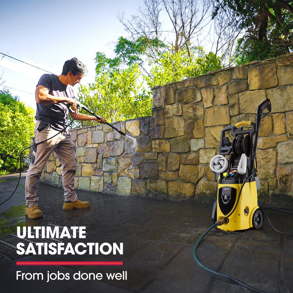 Jet-USA RX550 Electric High Pressure Washer 3500PSI Ultimate Pack, 5 Nozzles, Spin & Wheel Brush, Deck Cleaner, Turbo Head, Angled Lance, 30M Hose Reach