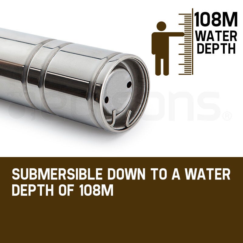 Protege 1.5HP Submersible Bore Water Pump Deep Well Irrigation Stainless Steel