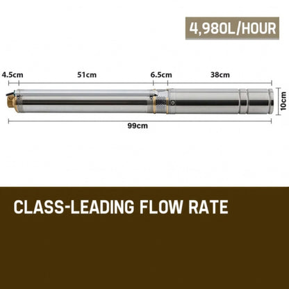 Protege 1.5HP Submersible Bore Water Pump Deep Well Irrigation Stainless Steel