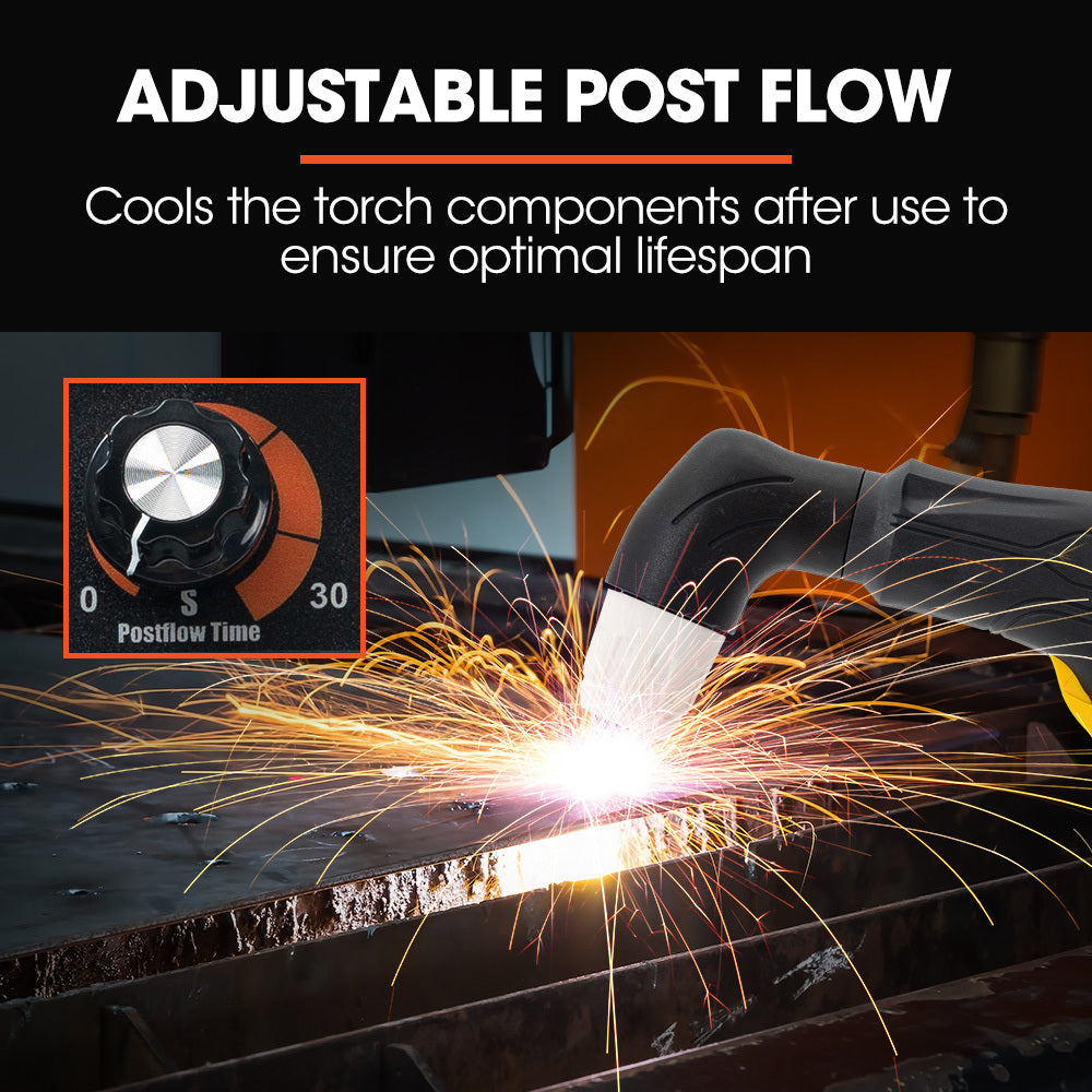 ROSSI 45A Plasma Cutter, Non-Touch Pilot ARC for Easy Cuts of Painted or Rusty Metals, DC Inverter Cutting Machine