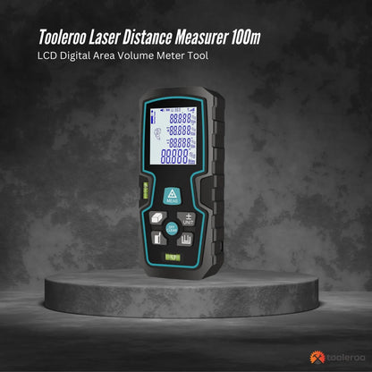 Tooleroo 100m Laser Distance Measurer Digital Area Volume Meter LCD Tool