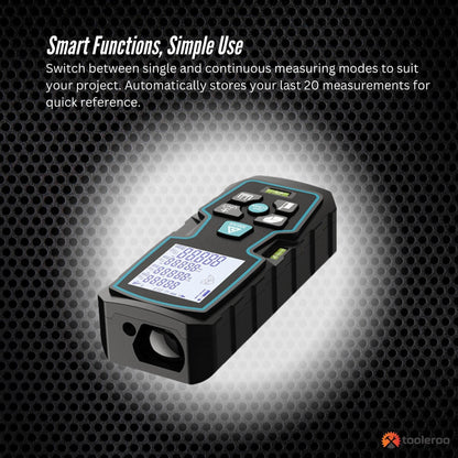 Tooleroo 100m Laser Distance Measurer Digital Area Volume Meter LCD Tool