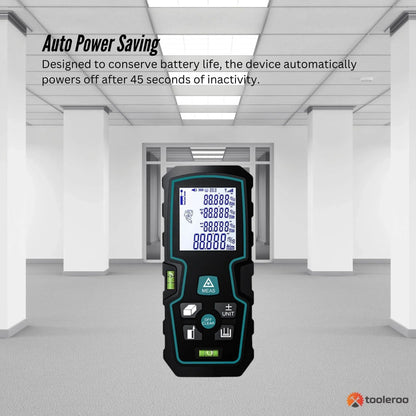 Tooleroo 100m Laser Distance Measurer Digital Area Volume Meter LCD Tool