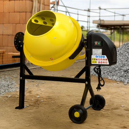 Kartrite Portable 63L Cement Concrete Mixer Dual Mix Blades & Tipper Lock 220W