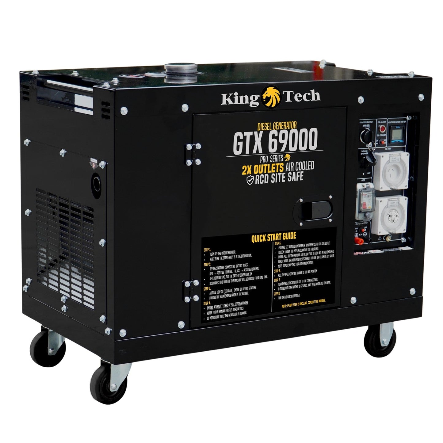 KINGTECH 8.4kW Max 6kW Rated Diesel Generator Single Phase