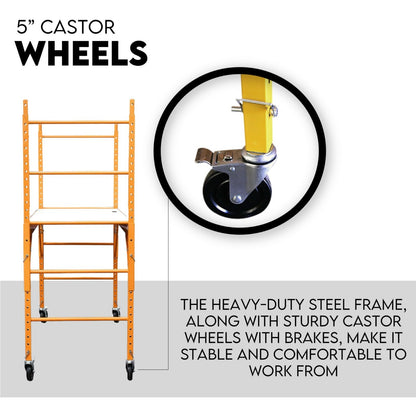 450kg Mobile Scaffold High Work Safety Platform Scaffolding Portable Ladder