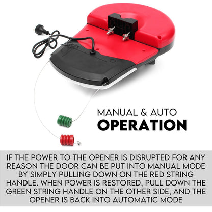 1200N Automatic Roller Door Opener Garage Motor 4x Remote 22m² Rolling