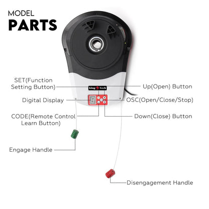 1200N Automatic Roller Door Opener Garage Motor 4x Remote 22m² Rolling
