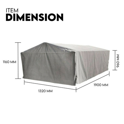 6X4 Box Trailer Cage Canvas Cover (900mm) Universal Waterproof Rip Resistant 3ft