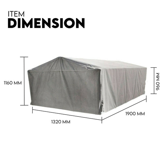 6X4 Box Trailer Cage Canvas Cover (900mm) Universal Waterproof Rip Resistant 3ft