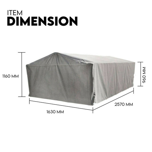 8x5 Box Trailer Cage Canvas Cover (900mm) 3ft Universal Waterproof Rip Resistant