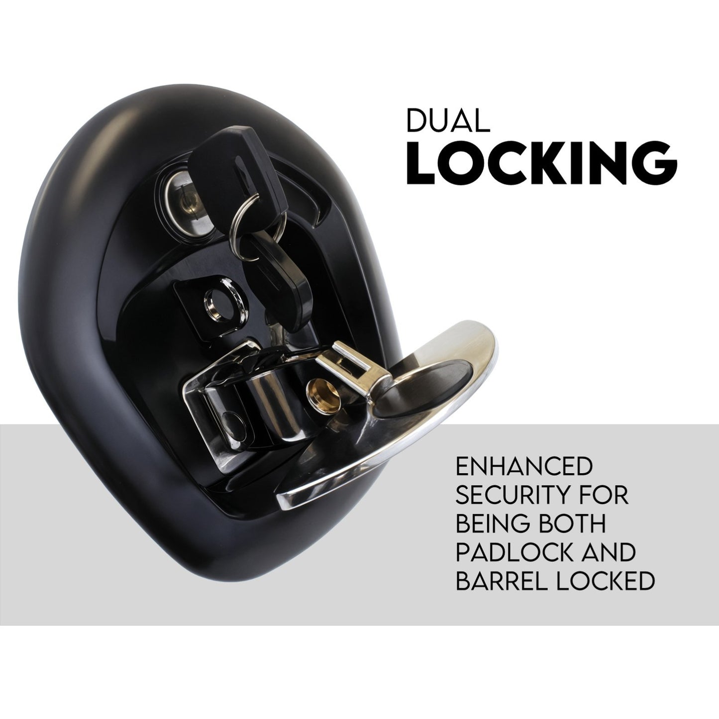 Whale Tail T Handle Lock Latch Compression Lock Trailer Toolbox Black Chrome