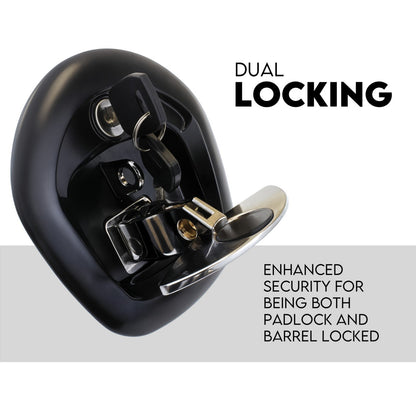 Whale Tail T Handle Lock Latch Compression Lock Trailer Toolbox Black Chrome