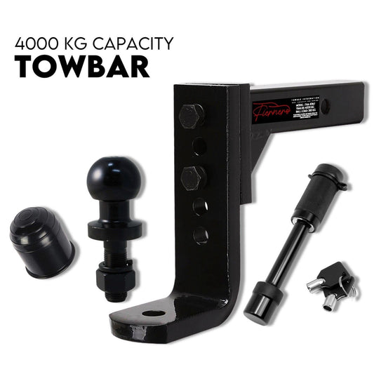 Adjustable Height Tow Hitch Ball Towbar Drop Mount Tongue Trailer Tow Bar 4000KG
