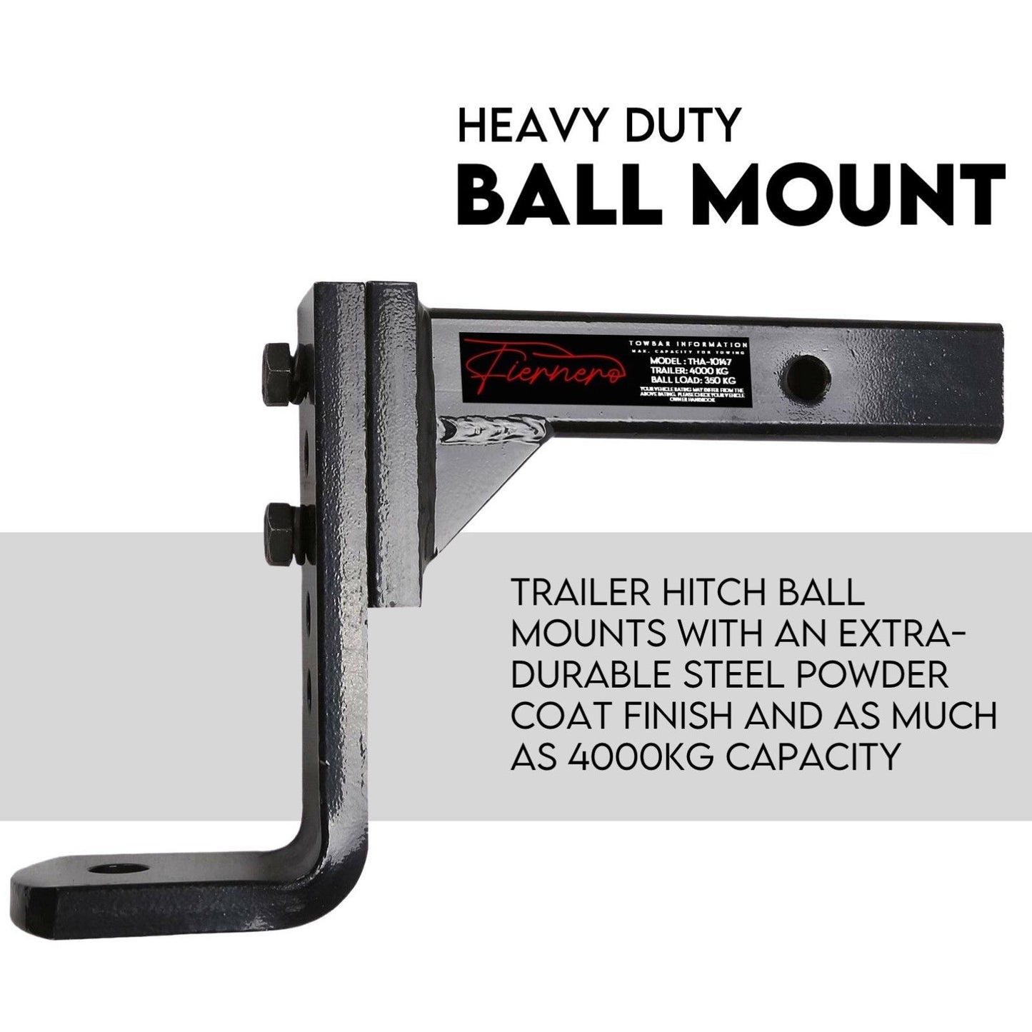 Adjustable Drop Towbar Tow Bar Ball Mount Tongue 2" Hitch Trailer 4000kg