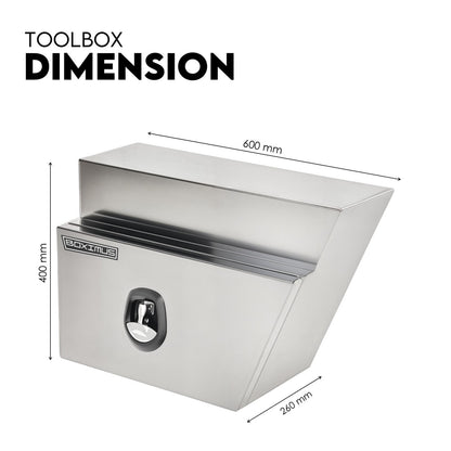 600mm Pair of Under Tray Undertray Tool Box Aluminium Alloy Underbody Toolbox