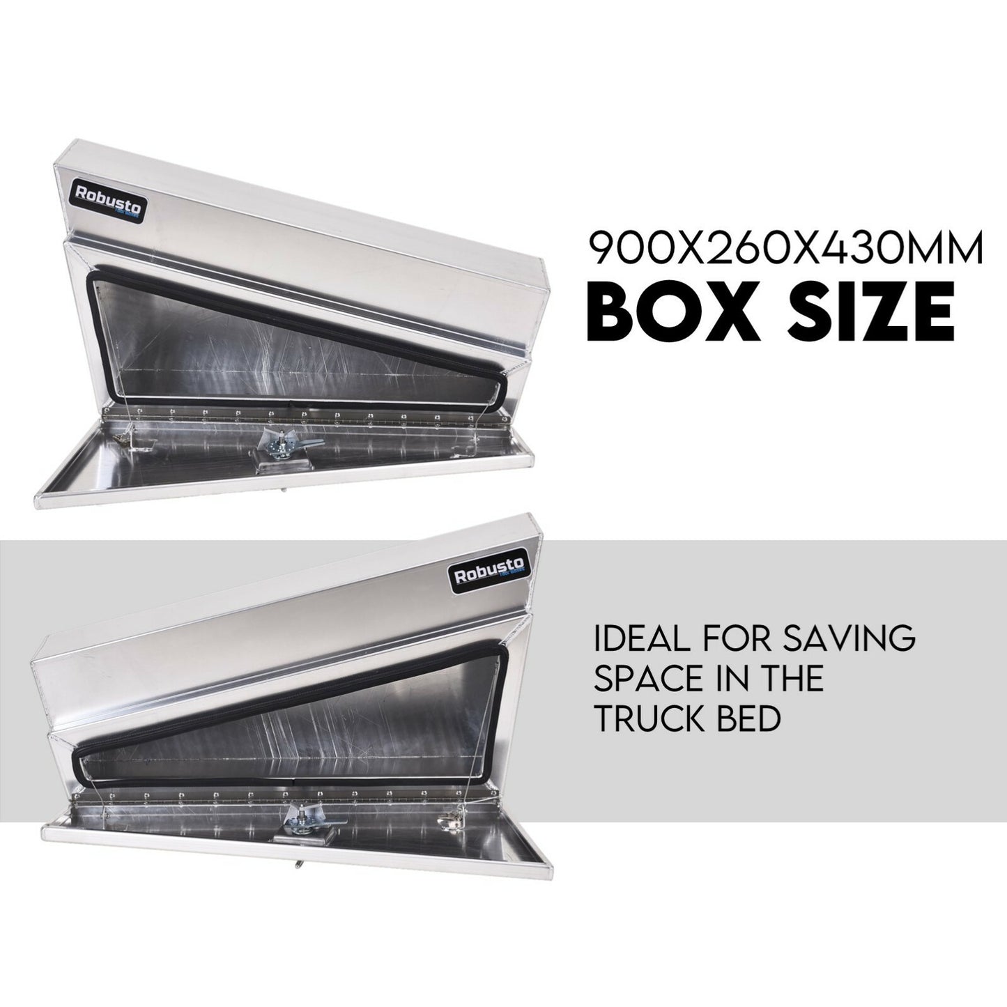 900mm Under Tray Tool Box Pair Aluminium Toolboxes Set Truck Undertray Underbody