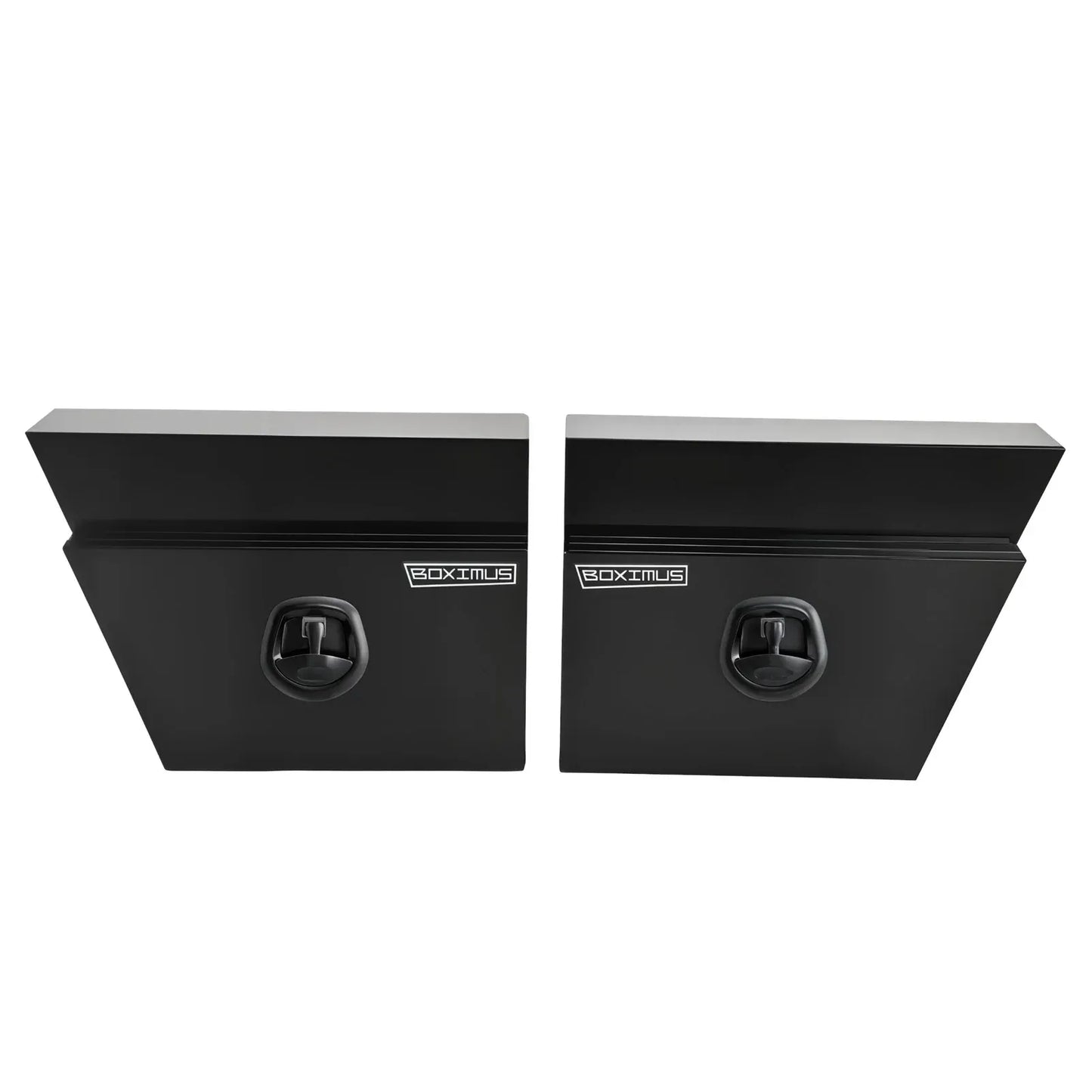 Under Tray Tool Box Underbody Pair Set 600mm Black Aluminium