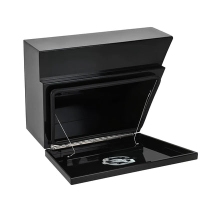 Under Tray Tool Box Underbody Pair Set 600mm Black Aluminium