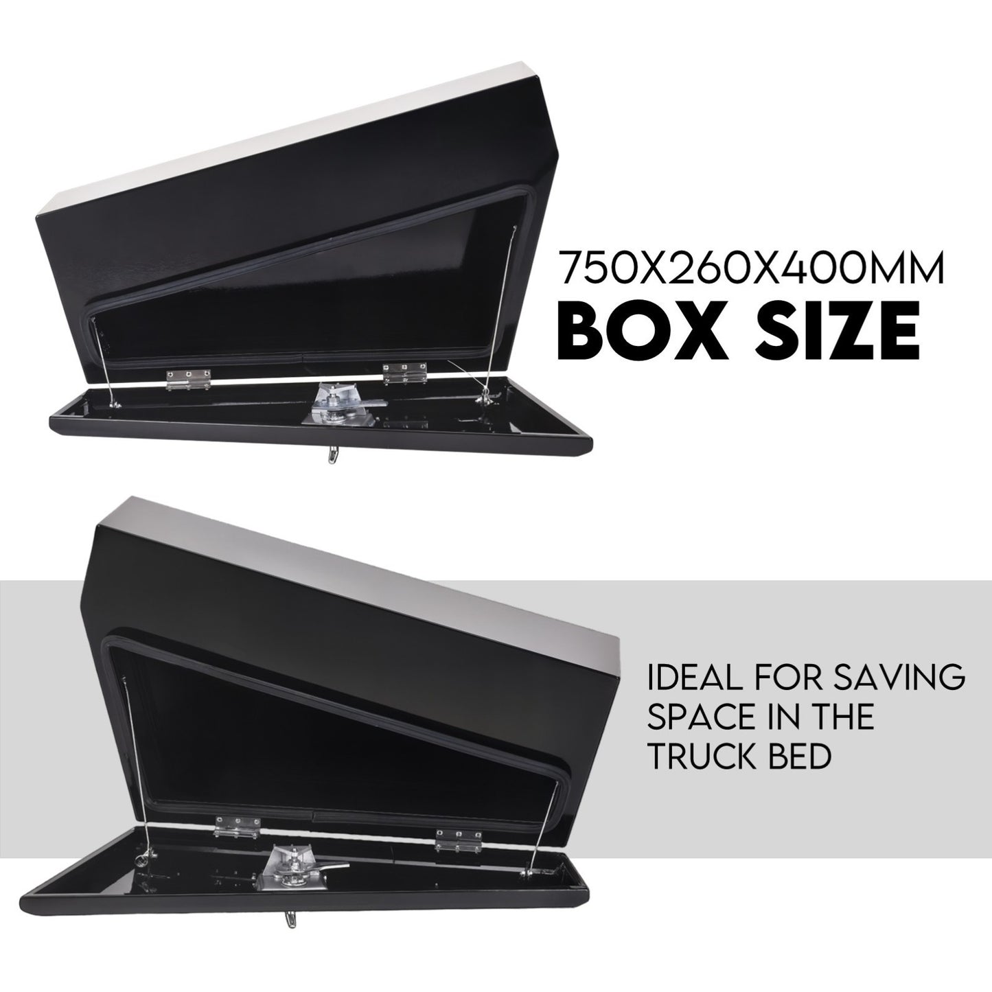 750mm Pair of Under Tray Undertray Tool Box Steel Underbody Toolbox