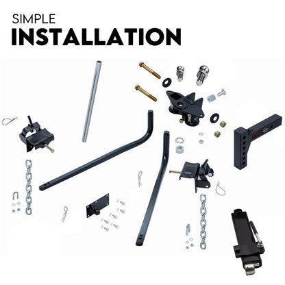 800lbs Weight Distribution Hitch System Load Leveller Caravan Anti Sway Bars