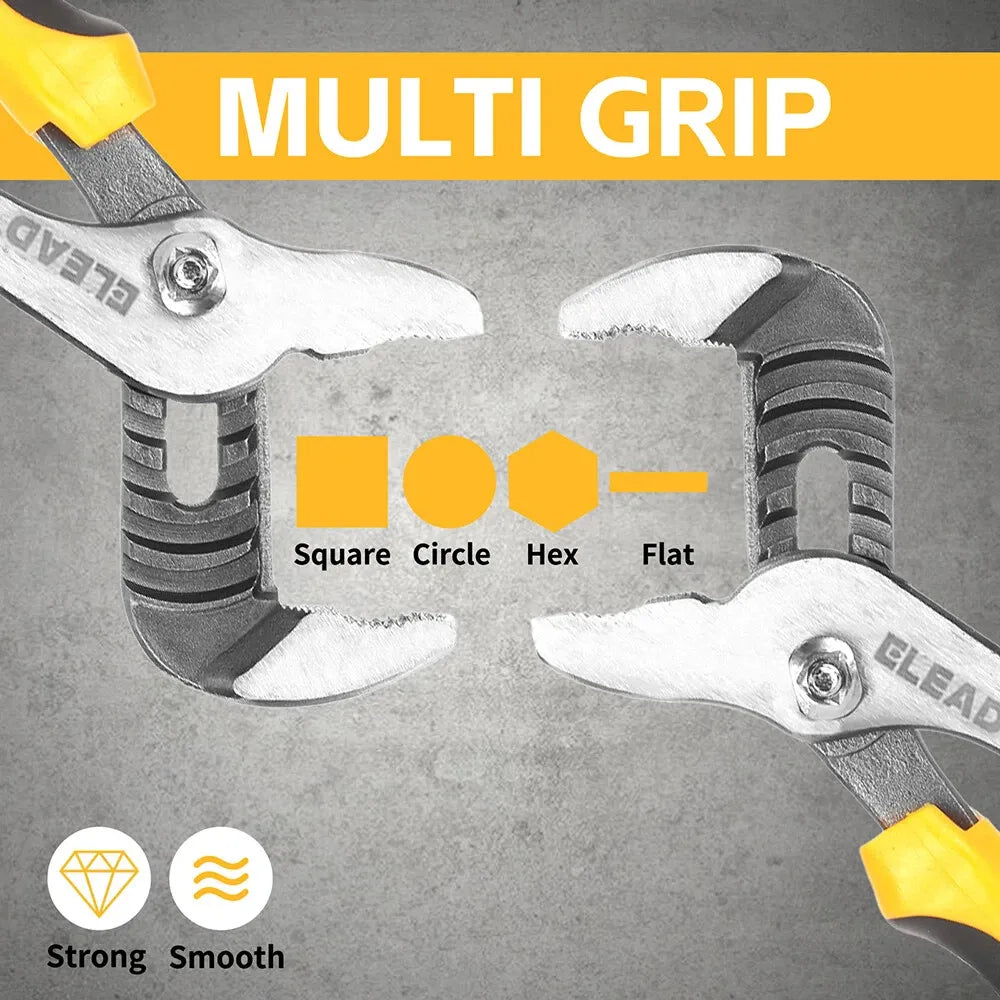 ELEAD 4-Pieces 6/8/10/12" Water Pump Pliers Slip Groove Joint Grip Wrench Pipe Fitting