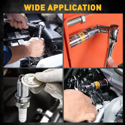 ELEAD 16-Piece 3/8" Drive Spark Plug Socket Set with Torque Wrench, Swivel Sockets, Extension Bar & Torx Bits