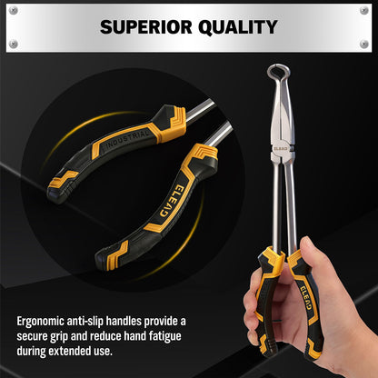 ELEAD 3-Piece 11-Inch Hose Gripper Pliers Set, Long Reach Hose Clamp Pliers with Magnetic Rack