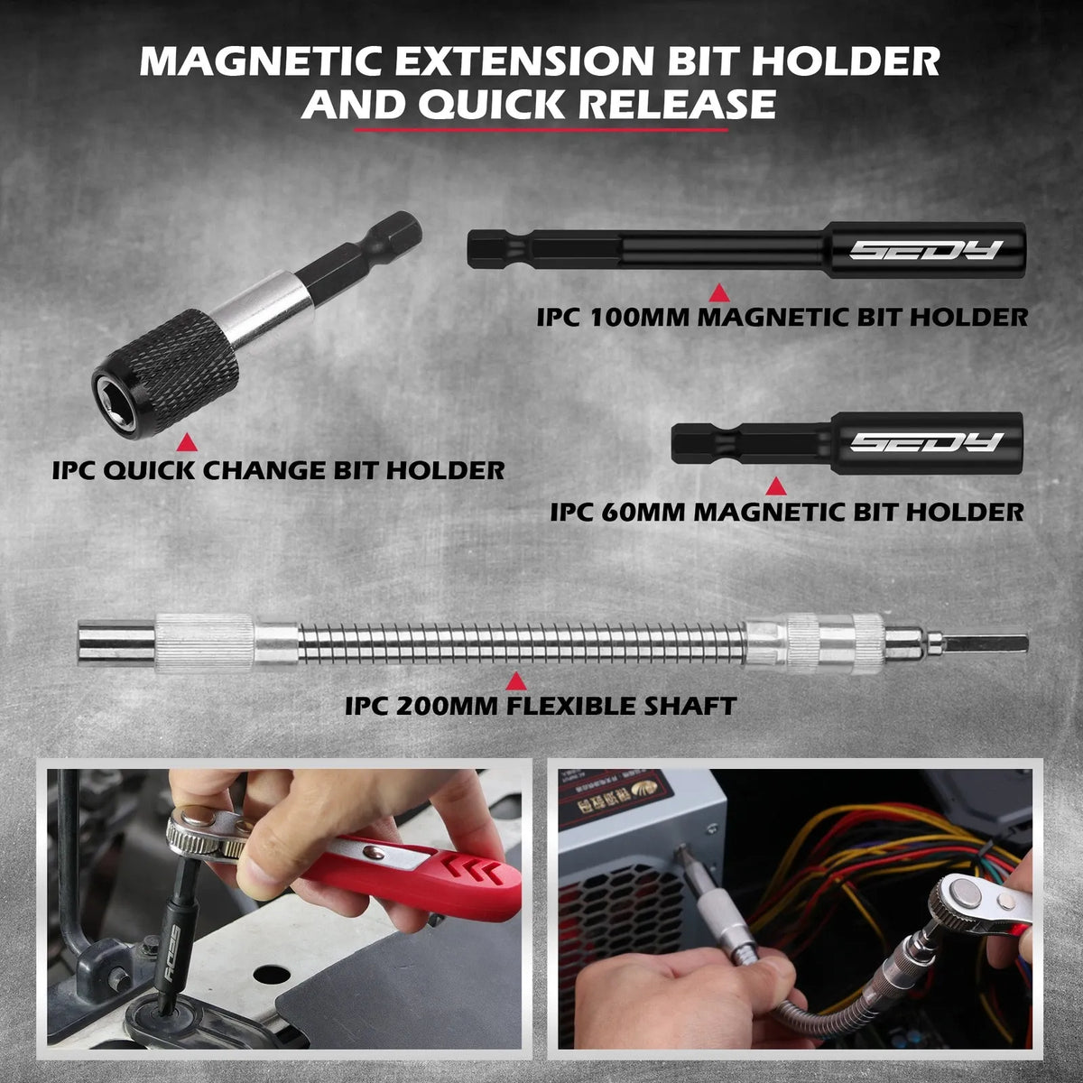 SEDY 232-Piece Ultimate Screwdriver Bit Set, Cr-V Impact Driver Bit Set Includes Security Bits