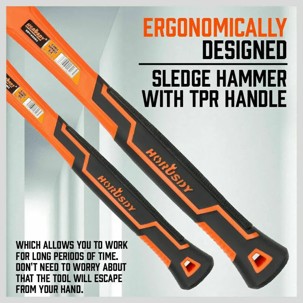 HORUSDY 5-Piece Hammer Set, Heavy Duty 32oz Rubber Mallet | 16oz Ball Pain Hammers | 32oz Ball Pain Hammer | 3lb Sledge Hammer | 3lb Cross Pain Hammer