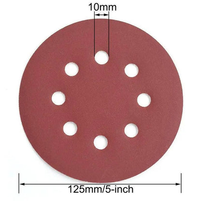 125X 125mm 5" Sanding Discs 60 80 100 120 240 Grit Orbital Sander Pads - 240 Grits