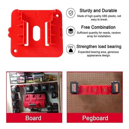 For Milwaukee M18 18V Battery Dock Holder Base Compatible with 48-11-1815 Tools
