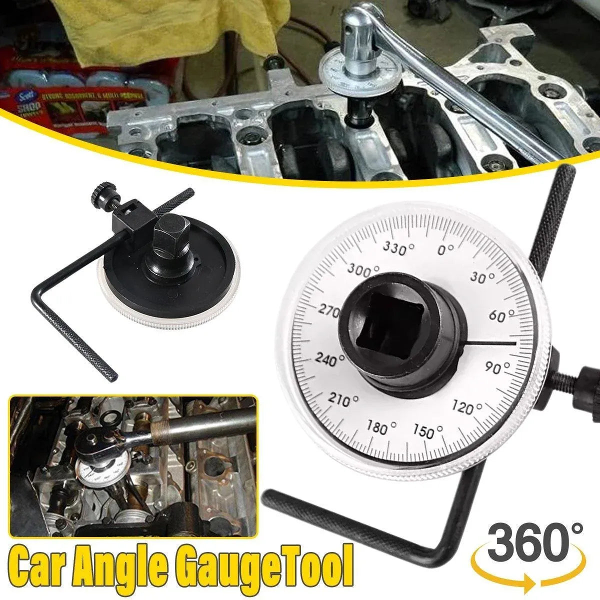 Automobile Torque Meter Angle Measuring Instrument Tool for Wrench and Ruler