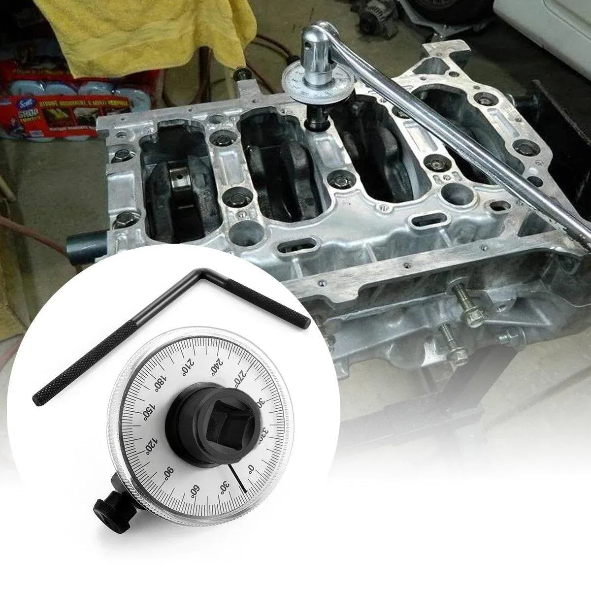Automobile Torque Meter Angle Measuring Instrument Tool for Wrench and Ruler