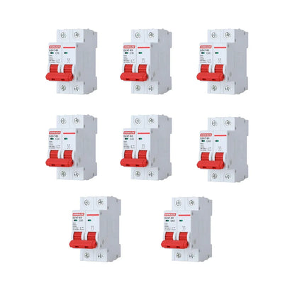 AC Circuit Breaker Solar 220-380V 2Pole Double MCB Mini 10-63 Amp - 32A