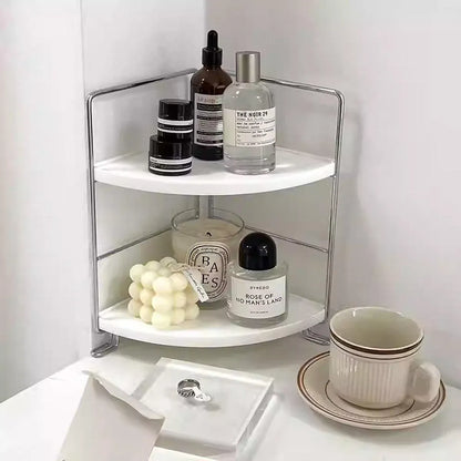 2 Tier Countertop Shelf Organizer Storage Rack for Kitchen Bathroom and Office