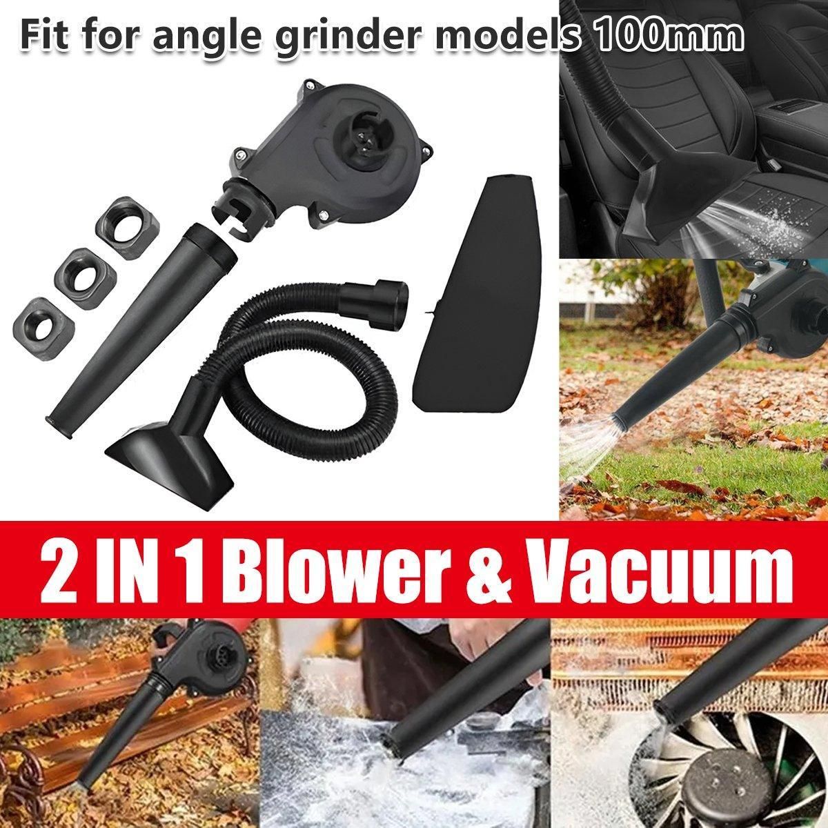 2in1 Angle Grinder Blow Dryer Suction Converter Power Tool Accessories Kit