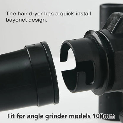 2in1 Angle Grinder Blow Dryer Suction Converter Power Tool Accessories Kit