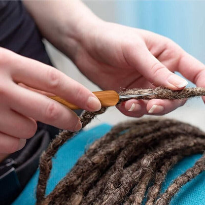 Bamboo Crochet Dreadlock Hook Needle Dread Tool Braiding Hair Maintenance Craft - 0.5MM
