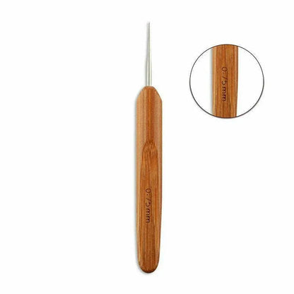 Bamboo Crochet Dreadlock Hook Needle Dread Tool Braiding Hair Maintenance Craft - 0.5MM