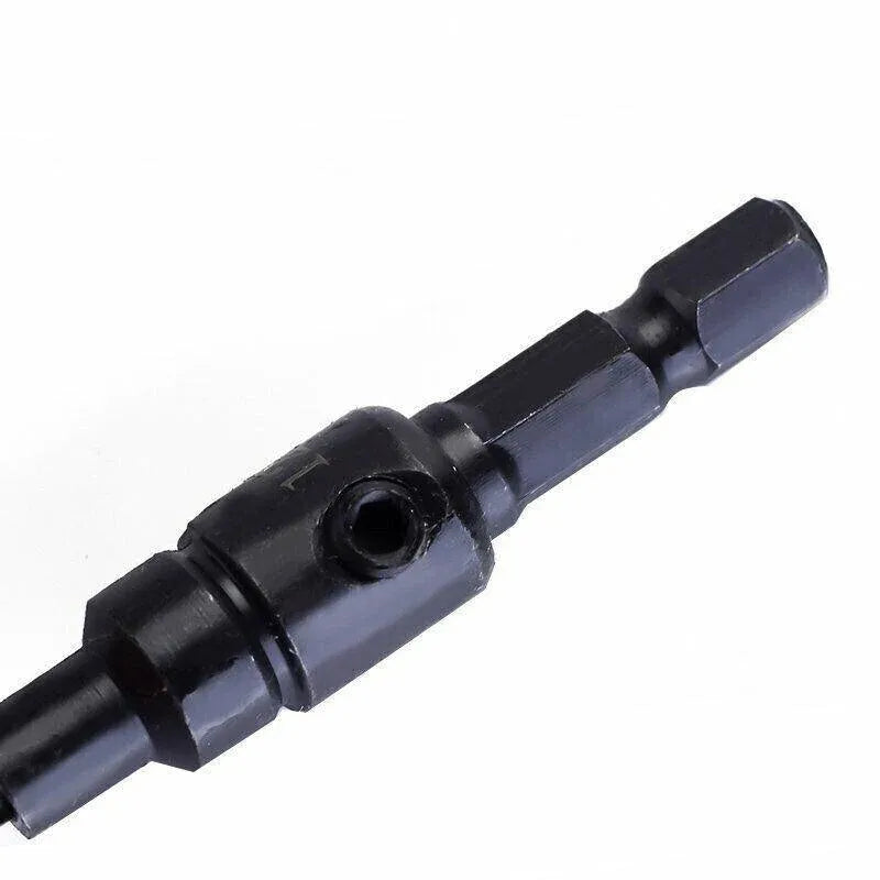 4PCS Countersink Drill Bit Set Woodworking Pilot Hole Hex Shank Tool