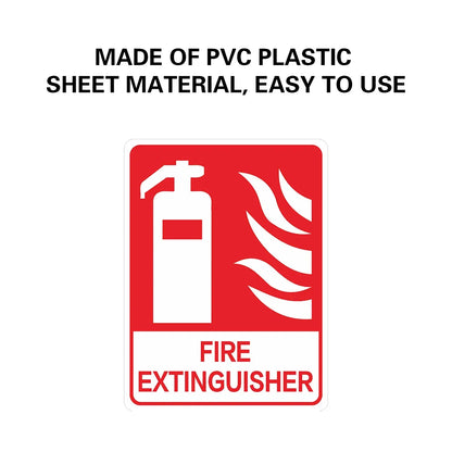 2PCS Fire Extinguisher PVC Sign Warning Safety Notice Building Warehouse Office