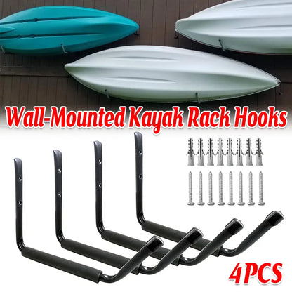 4in1 Wall Mounted Kayak Wall Rack Surfboard Canoe Storage Stand for Garage