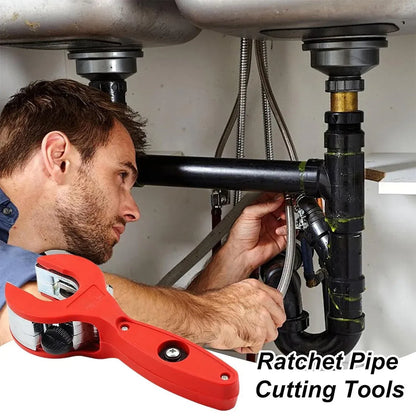 Ratchet Pipe Cutter Quick Pipe Cutting Tool for Metal Pipes Plumbing Repair