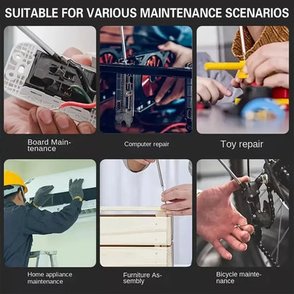 8 in 1 Multi Function Ratchet Screwdriver Durable Chrome Vanadium Steel Repair