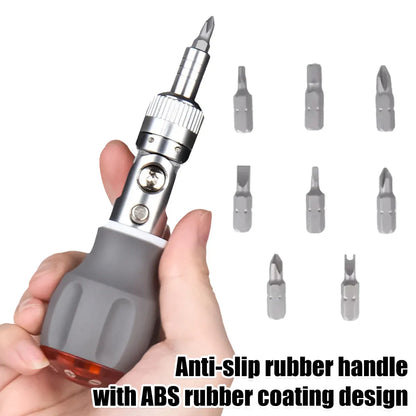 8 in 1 Multi Function Ratchet Screwdriver Durable Chrome Vanadium Steel Repair